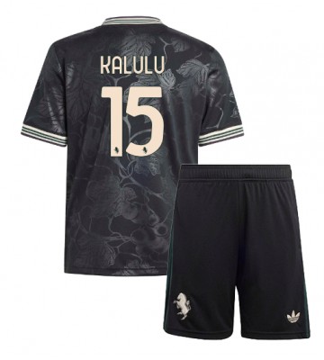 Juventus Pierre Kalulu #15 Replik 3rd trikot Kinder 2025-26 Kurzarm (+ Kurze Hosen)